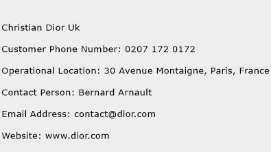 Dior customer service number